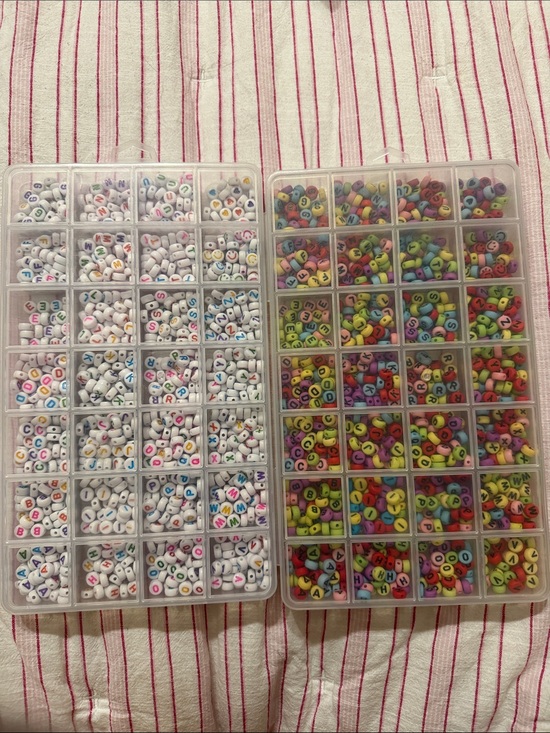 Other - Alphabet Bead Assortment - White and Multicolor Letters